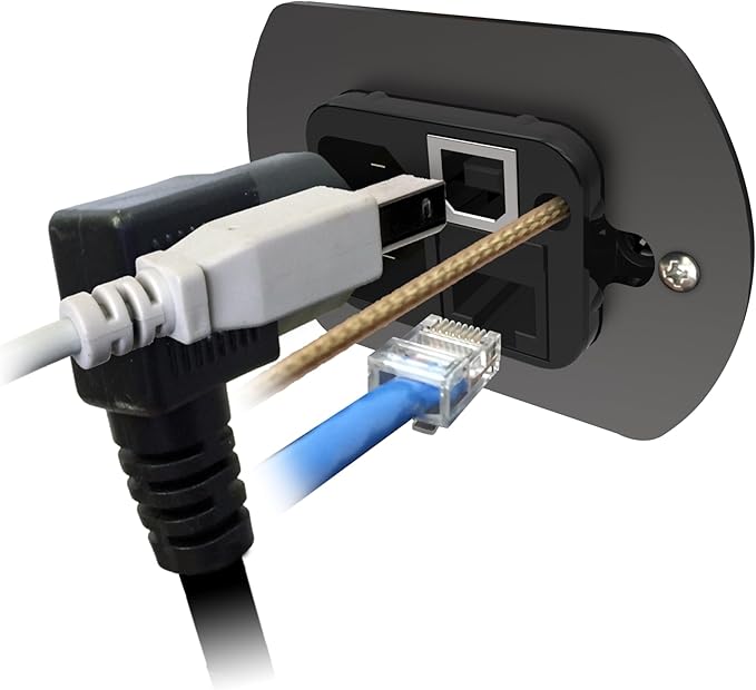 Liberty Safe Black Safe Power Outlet Kit - Gun Safe Accessory - USB Port - Ethernet Port - For Home and Gun Safe - Image 3
