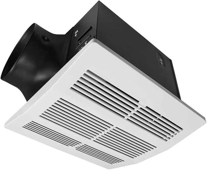 BV Bathroom Exhaust Fan 200CFM - 2.0 Sones, 6" Duct Collar, Rooms Up to 200 Sq. Ft.| Ventilation Fan, Stainless Steel - Ultra-Quiet & HVI 2100 by BV
