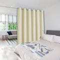 NICETOWN Privacy Room Divider, Wall Separator, Space Partition, Curtain Screen, Sound Barrier, Insulated Sliding Door, Beige, 10ft x 9ft by NICETOWN