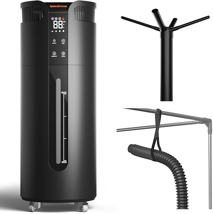 Spider Farmer 16L/4.2Gal Humidifier 1400ML/H Output for Grow Tent 2000 Sq.ft Large Room Plant Multi Extendable Hoses Splicing and Humidity Sensor Probe Cool Mist Quiet for Bedroom Greenhouse Indoor by SpiderFarmer