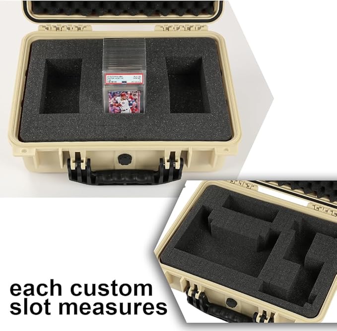 G-PLUS Graded Card Storage Box Compatible with BGS PSA SGC FGS Weatherproof Graded Sports Trading Cards(Large, Beige) - Image 8
