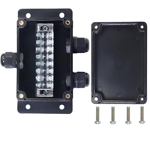 Watertight Junction Box, IP67 Waterproof Electrical Project Box with 8P 15A Barrier Terminals,1 in/2 Out Cable Glands Electronic Enclosure 3.94" x 2.68" x 1.97" by YETLEBOX