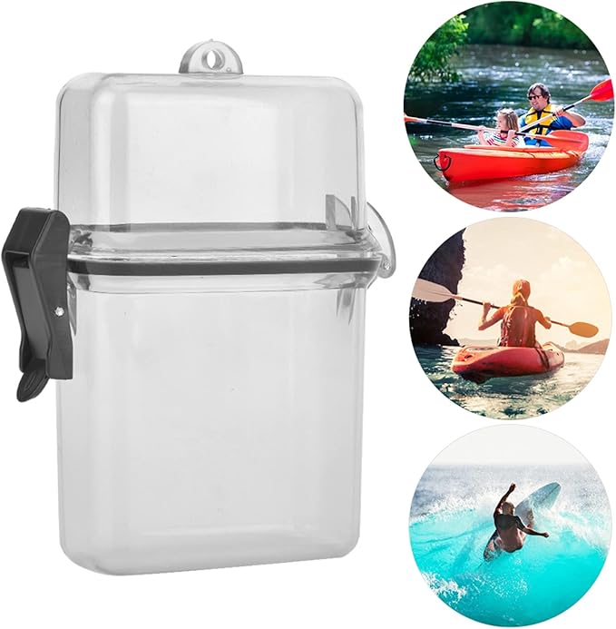 Tbest Boat Dry Bags,Waterproof Phone Pouch,Plastic Transparent Underwater Kayak Sealing Box with Rope Hook for Surfing Canoe Kayak - Image 2