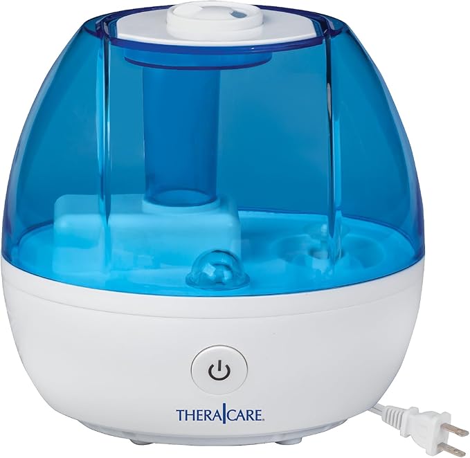 Thera|Care Cool Mist Ultrasonic Humidifier | For Medium Size Rooms | No Filter Required | 16 Hour Run Time by TheraCare