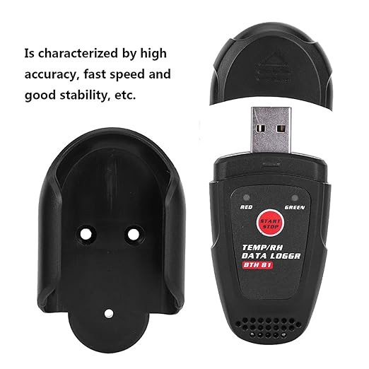 Temperature Humidity Data Logger Alarm LED, 16384 Data USB Export, BTH81 for Room Monitoring Accuracy - Image 4