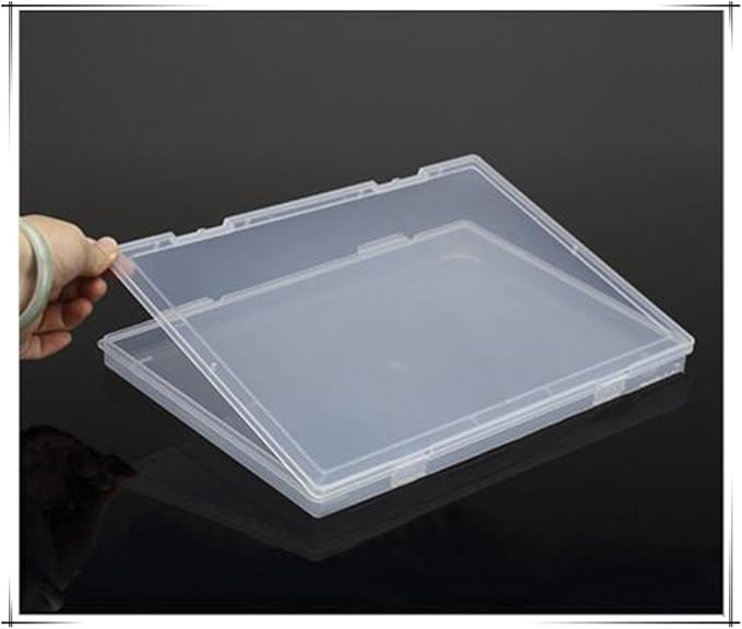 Co-link Portable A4 File Box Transparent Plastic Box Office Supplies Holder Document Paper Organizers Case PP Storage Collections Container Magazine Organizers Box Case 2pcs (11.8 x 8.3 x 0.8inch) by Co-link