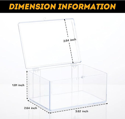 10-Pack 100-Count Deck-Case Card-Box - Hinged Trading Card Storage Box, Trading Deck Boxes, Clear Case Collection Storage Box for Gaming, Sports, Playing Cards - Image 2