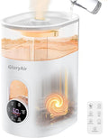 Humidifiers for Bedroom Large Room Home - GloryAir 6L Quiet Top Fill Cool & Warm Mist Humidifier with Smart Humidity Control, Remote Control, 7-Color Light, Humidistat, Oil Diffuser for Plants & Baby by PeaceCozinessComfortable