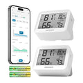 2 Pack Temperature Hygrometer Monitor, Indoor Thermometer and Humidity Sensor with App Notifications, Mini Bluetooth Thermometer Digital Device by Inkbird