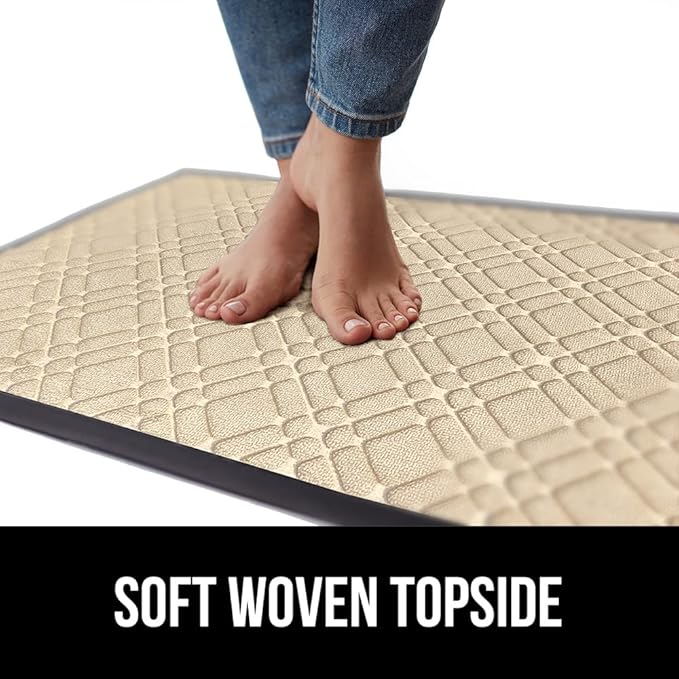 GORILLA GRIP 100% Waterproof All-Season WeatherMax Doormat 35x23, US Designed Natural Rubber, Stain and Fade Resistant, Low Profile Indoor Outdoor Door Mats, Easy Clean Patio Mat, Modern Latte - Image 7