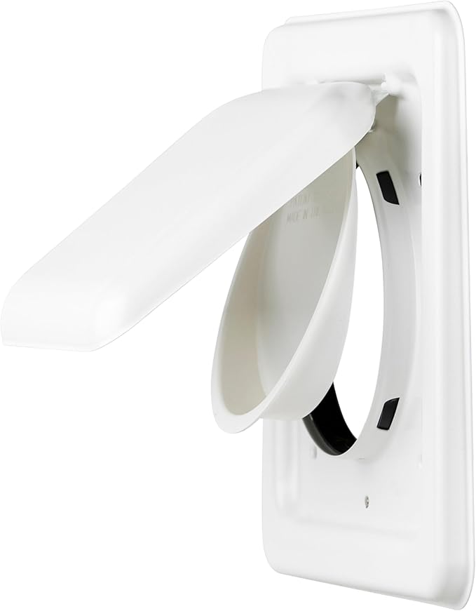 NO-PEST VENT MetalGuard, Dual Door Dryer Vent Cover Outdoor 4 Inch, Powder-Coated Heavy Duty Steel, Pest Proof, Rust Resistant, Safe & Efficient Vent Cap (White, STEEL 4" W/O Duct Tube) - Image 3