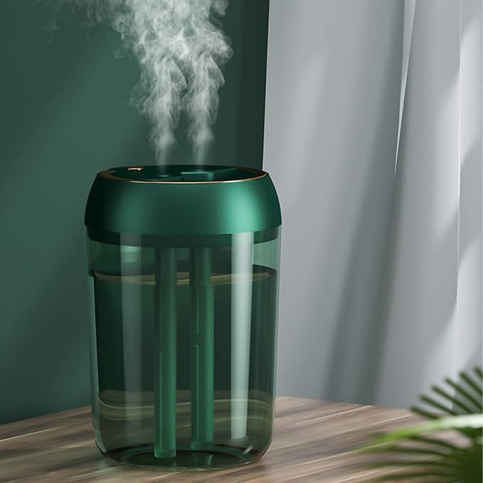 Humidifier, Double Nozzle Humidifiers, 1.8 Liters Large Capacity in Home Office And Bedroom, Suitable for Mother And Baby,Green - Image 3