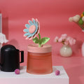 Sunflower Small Humidifier for Plant, Cool Mist Mini Humidifiers for Bedroom, Desk Personal Humidifiers with Diffuser for Indoor Office Car, Portable Humidifier for Travel - Pink 260ml by Riecin