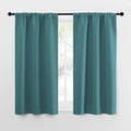 NICETOWN Kitchen Curtains Blackout Drapes & Curtains, Energy Smart Window Treatment Curtain Panels for Bedroom (Sea Teal, 34 in x 54 in (W x L), Set of 2) by NICETOWN
