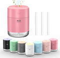 Colorful Mini Humidifier, USB Rechargeable Humidifier, 4 Modes Super Quiet, Humidifiers For Bedroom,Suitable For Travel Office Family-Rose Pink by SZOLLC
