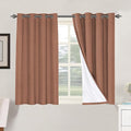 H.VERSAILTEX 100% Blackout Curtains for Bedroom Thermal Insulated Linen Textured Curtains Heat and Full Light Blocking Drapes Living Room Curtains 2 Panel Sets, Washed Spice, 52x45 Inch by HVERSAILTEX