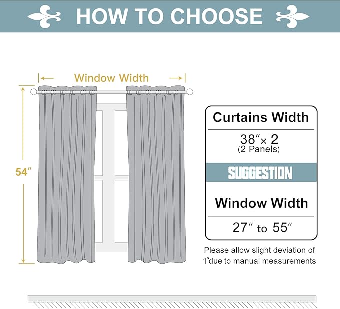 ChrisDowa Grommet Blackout Curtains for Bedroom and Living Room - 2 Panels Set Thermal Insulated Room Darkening Curtains (Royal Blue, 38W x 54L) - Image 5
