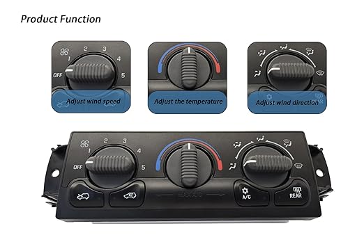 599-218 Front A/C Heater Climate Control Module Panel with Rear Window Defogger Switch Compatible with 1999-2002 Chevy Tahoe Avalanche Suburban Silverado and GMC Yukon Sierra - Image 5
