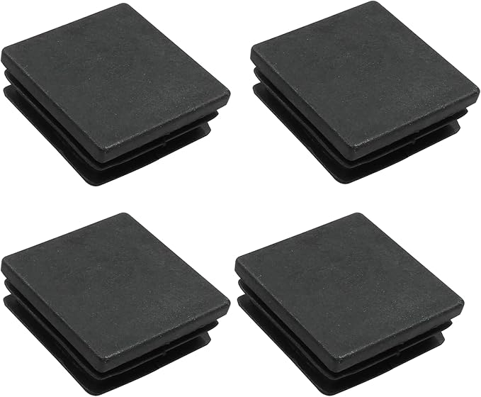4 Pack 1-1/2" Square Plastic Plugs, Black Tubing End Caps Plugs Insert for Square Tube and Furniture Legs - Image 5