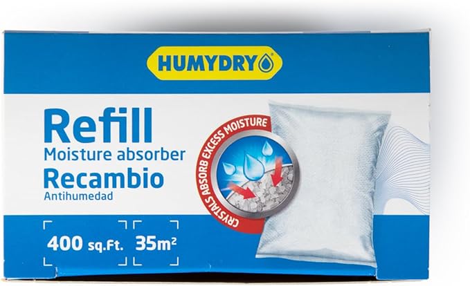 HUMYDRY Moisture Absorber Refills for 35.3 Oz Dehumidifier Device, Pack of 6 Unscented Humidity Absorber Bags, Non Electric Refill Pouches For Basements Garages Offices RVs and Large Enclosed Spaces - Image 3