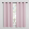 NICETOWN Baby Pink Blackout Curtains 48 inches Length for Laundry Room, 2 Panels, 42" Wide, Thermal Insulated Decoration Drapes for Short Window by NICETOWN
