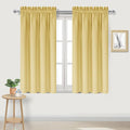 DWCN Blackout Curtains for Bedroom – Rod Pocket Thermal Insulated Noise Reducing Noise Reducing Drapes for Living Room, W 38 x L 45 Inch, 2 Panels, Light Yellow by DWCN