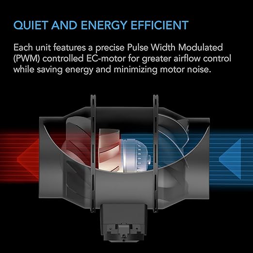 AC Infinity Automatic Duct Fan 4", Inline Fan with Differential Pressure Switch, Air Vent Booster Fan for Industrial HVAC Ducting Ventilation Exhaust Systems - Image 4