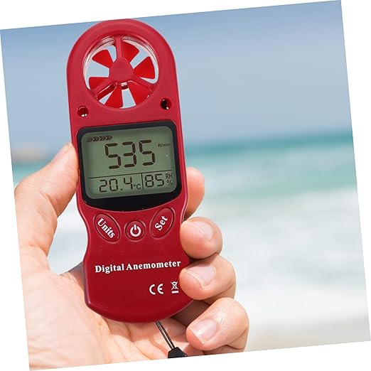 GLEAVI One Thermohygrometer Anemometer Accurate Temp Humidity Monitor Wind Velocity Gauge Mini Digital Hygrothermograph Battery - Image 5