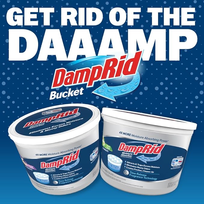 DampRid Hi-Capacity Moisture Absorber Bucket, Lavender Vanilla, 2 lb. 15.5 oz. & Moisture Detection Strip (2 Pack), Attracts & Traps Excess Moisture - Image 10