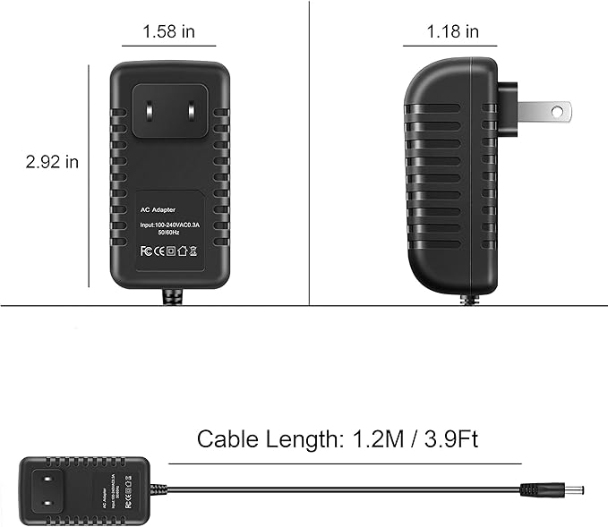 AC Adapter Compatible with Dickson:R157 12V Temp/Humidity Data Logger Flat Panel Chart Recorder - Image 5