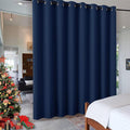 RYB HOME Room Divider Curtains, Triple Weave Heavy Duty Blackout Drapes Soundproof Large Window Treatment for Bedroom Dining Hall Shared Area, W180 x L108 inches, Navy Blue, 1 Panel by RYBHOME