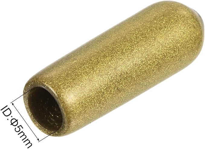 uxcell 20pcs Rubber End Caps 3/16"(5mm) ID Vinyl Round Tube Bolt Cap Cover Thread Protectors Gold - Image 3
