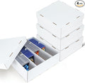 4 Pack Trading Card Storage Box - 4 Rows Divided Cardboard Case, Compatible with Top Loader One Touch for Sports Card Storage by Unknown
