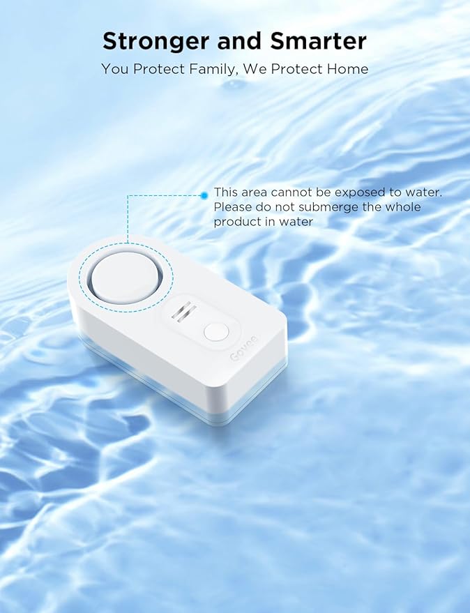 Govee WiFi Water Sensor 2 Pack, Smart Water Leak Detector, 100dB Adjustable Alarm Suit for Home and Basement, Water Leak Alert with Email & APP Push (Only Support 2.4G Wi-Fi) - Image 7