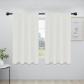 Easy-Going Rod Pocket Blackout Curtains for Bedroom, Room Darkening Window Curtains for Living Room, Thermal Insulated Noise Reduction Solid Window Drapes, 2 Panels(42x54 in, Ivory) by Easy-Going