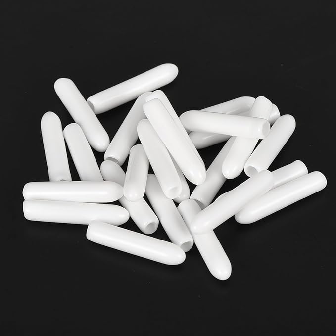 uxcell 20pcs Rubber End Caps 2mm ID Vinyl Round End Cap Cover Screw Thread Protectors White - Image 4