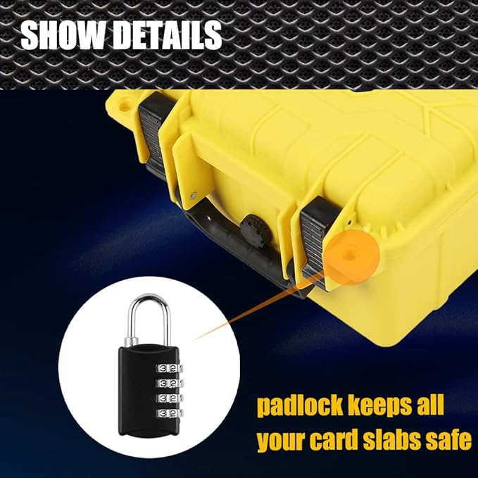 G-PLUS Graded Card Storage Box Fit BGS PSA SGC FGS Weatherproof Graded Sports Trading Cards(Small, Yellow) - Image 4