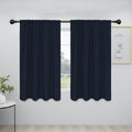 Easy-Going Rod Pocket Blackout Curtains for Bedroom, Room Darkening Window Curtains for Living Room, Thermal Insulated Noise Reduction Solid Window Drapes, 2 Panels(42x54 in, Navy) by Easy-Going