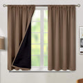BGment Thermal Insulated 100% Blackout Curtains for Bedroom with Black Liner, Double Layer Full Room Darkening Noise Reducing Rod Pocket Curtain (52 x 54 Inch, Taupe, 2 Panels) by BGment