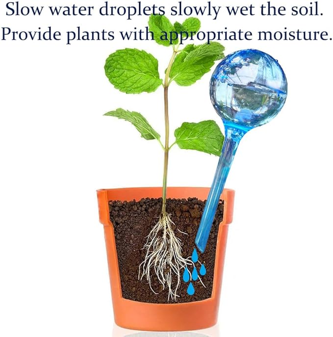 MOONSOUND 12pcs Plant Watering Globes - Automatic Plant Watering Bulbs for Indoor & Outdoor Potted Plants, Durable Plastic Garden Watering Devices - Image 3