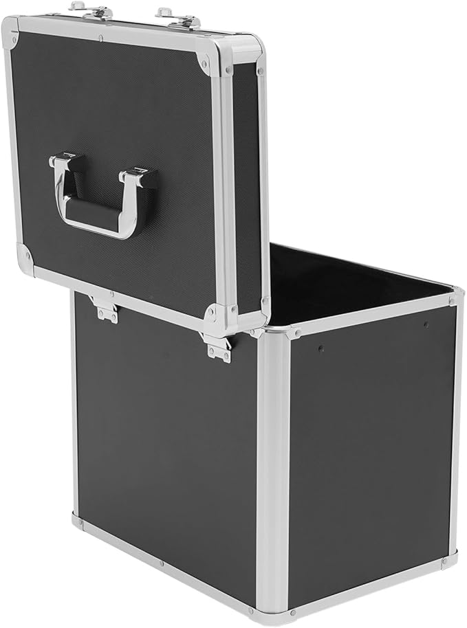 Metal Locking File Organizer Box, 13.8*10*13.4 inch Portable Locking Storage Box w/Lock for Filing Letters & Documents, File Storage Box for Offices, Hotels, Schools, Shopping Malls (Black) - Image 8
