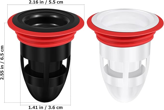 IMIKEYA Odor-Proof Shower Drain Plug, 2Pcs Shower Floor Drain Tub Hair Catcher Backflow Preventer Sewer Core Anti-Odor Plug for Kitchen Bathroom, Fits 1.5''-2'' ID Sewers, and Pipes - Image 4