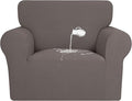 PureFit 100% Dual Waterproof Couch Cover Slipcovers for Couches and Sofas - Stretch Non Slip Fleece Sofa Covers Washable, Leakproof Furniture Protector for Kids, Pets, Dog (Chair, Taupe) by PureFit