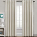H.VERSAILTEX Light Reducing Curtains Thermal Insulated Window Treatment Panels Room Darkening Privacy Assured Drapes for Living Room Back Tab/Rod Pocket Bedroom Drapes 2 Panels, Ivory - 52 x 96 Inch by HVERSAILTEX