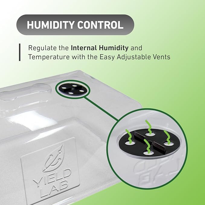7 Inch Propagation Dome - 10 Pack Humidity Vented Domes – Plant Growing Dome for Seedling, Germination, Soil & Hydroponic Horticulture - Image 4