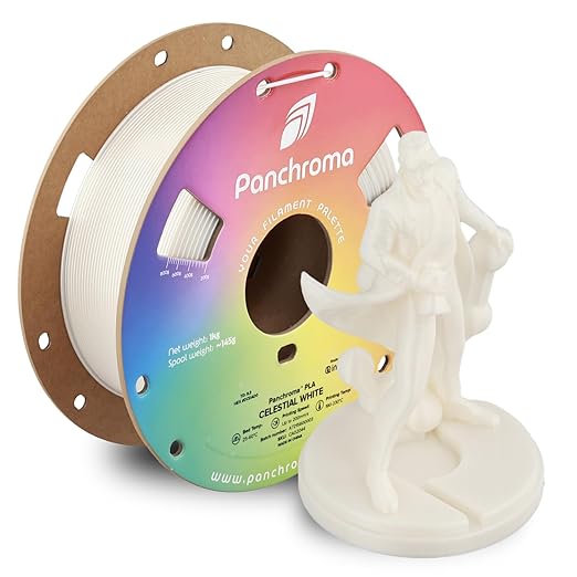 Polymaker Panchroma Celestial PLA Filament, Celestial White 1.75mm 3D Printing Filament, Shiny Glittering 3D Printer PLA Filament, Fit Most FDM 3D Printers, 1kg Spool (2.2lbs) by Polymaker