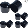 Acocony 1 5/8 Inch Rubber Cap Round Rubber End Caps PVC Flexible Protector Plastic Plugs for Round Holes Black Pack of 8 by Acocony