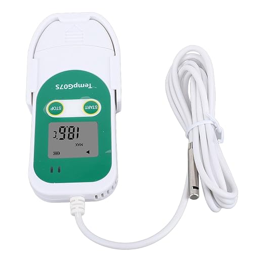 aqxreight USB Temperature Humidity Data Logger Recorder PDF CSV USB2 0 Digital Temperature Data Logger with External Probe for Cold Chain Refrigerator Including Alarm Inte - Image 2
