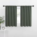 NICETOWN Bedroom Curtains Blackout Draperies - All Season Thermal Insulated Solid Rod Pocket Top Blackout Curtains/Drapes for Kid's Room (Dark Mallard, 1 Pair, 29 x 20 Inch) by NICETOWN