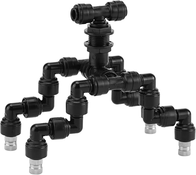 CozyCabin 4-Heads Reptile Mister Nozzles, 1/4'' Reptile Spray Nozzle 360 Degree Adjustable Detachable Nozzle - Fine Mist Fogger for Terrarium, Aquarium Rainforest - Image 2